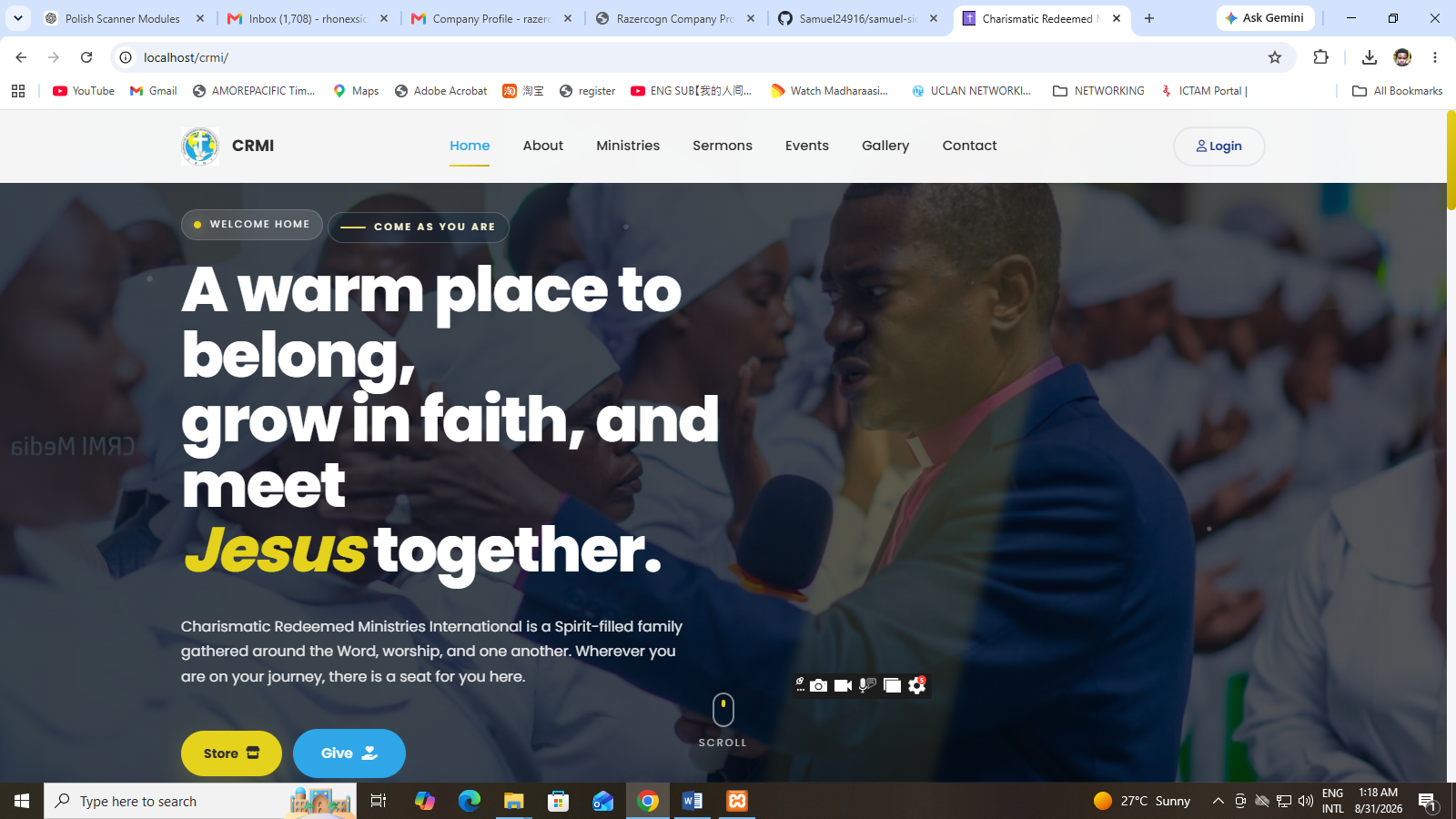Charismatic Redeemed Ministries International Website